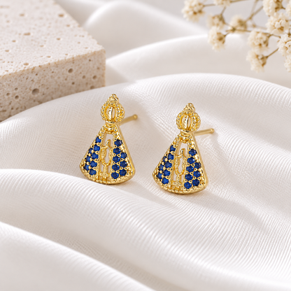 Pendientes Virgen Azul