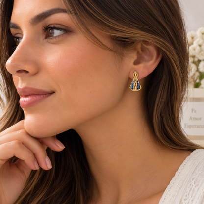Pendientes Virgen Azul